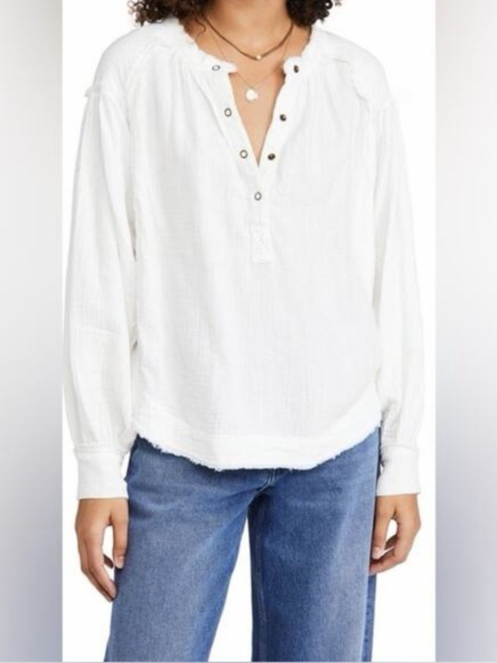 Free People Beach Day Pullover in Ivory